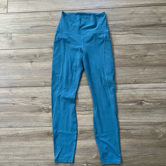 Lululemon Align High Waist Leggings Pants with Pockets Teal Size 4 - Picture 2 of 7